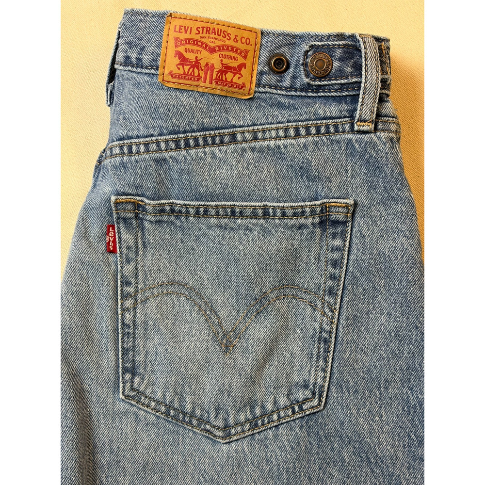 Levi's Cinch Barrel Jeans Women's 31 Blue High Rise Barrel Leg Denim - Picture 3 of 9
